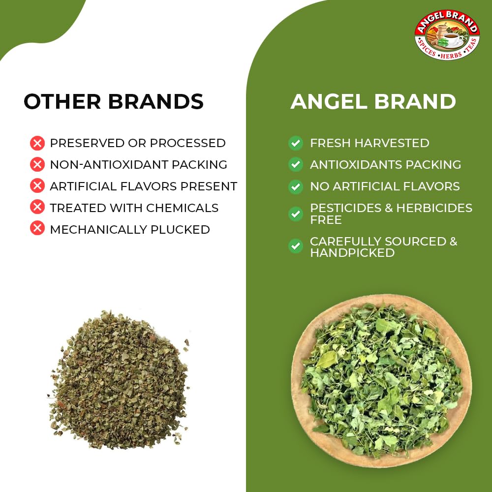 Angel Brand Moringa Leaves 0.25 oz - 20g Pack, Pack of 3 - Dried Moringa Leaves for Tea, Cooking, and