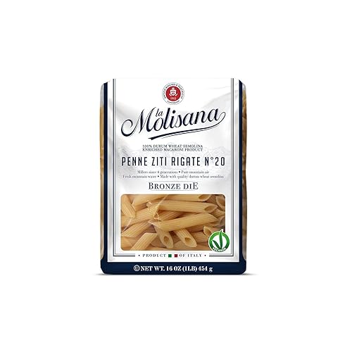 La Molisana Pasta, Penne Ziti Rigate, 1 Pound (Pack of 12)