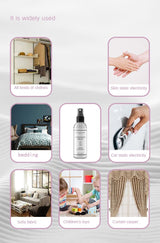 2 Bottles Static Shield Spray Reduce Static in Clothes and Hair Anti-Frizz Flat Crease Less Static