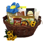 Gift Basket Village - Feel Better Soon Get Well Gift: Assorted Cookies, Roca, Cocoa, Candy, Sweet Straws & Plush - Handcrafted in USA