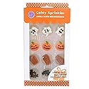 Sentovac 12 Pcs Halloween Icing Decoration Edible Tombstone Pumpkin Ghost Bat Mix Candy Dessert Sprinkles DIY For Cookie Cake Cupcake Topper Icing