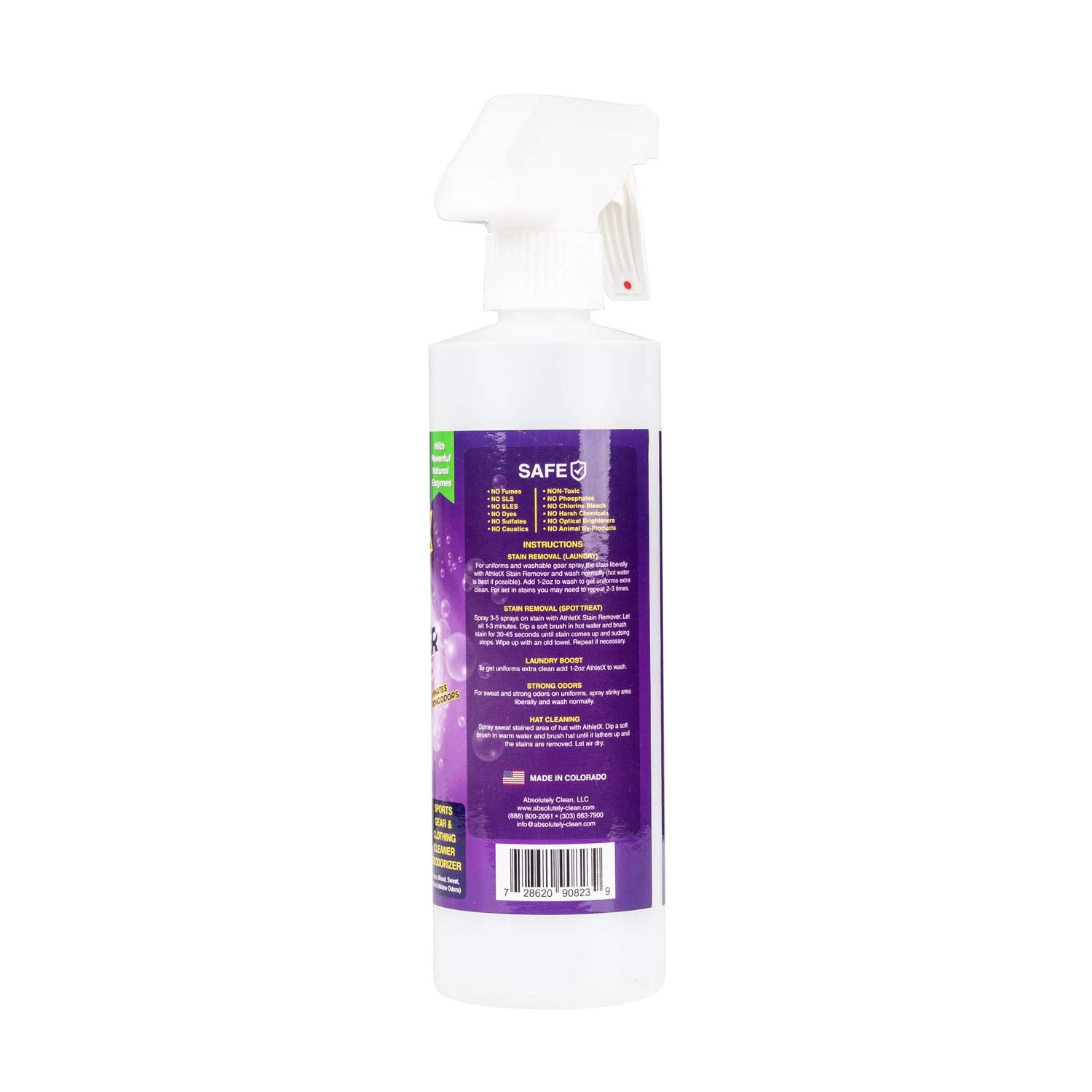 AthletX Amazing laundry detergent liquid Sports Wear Stain & Odor Remover - Grass, Blood & Sweat Stains & Odors - Workout Clothes - Natural Enzymes