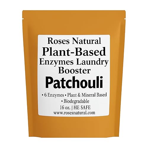 Roses Natural Natural Enzyme Laundry Booster - Patchouli | 6 Enzyme | Deep Clean System | Earthy Essential Oil Scent | Biodegradable | HE Safe |