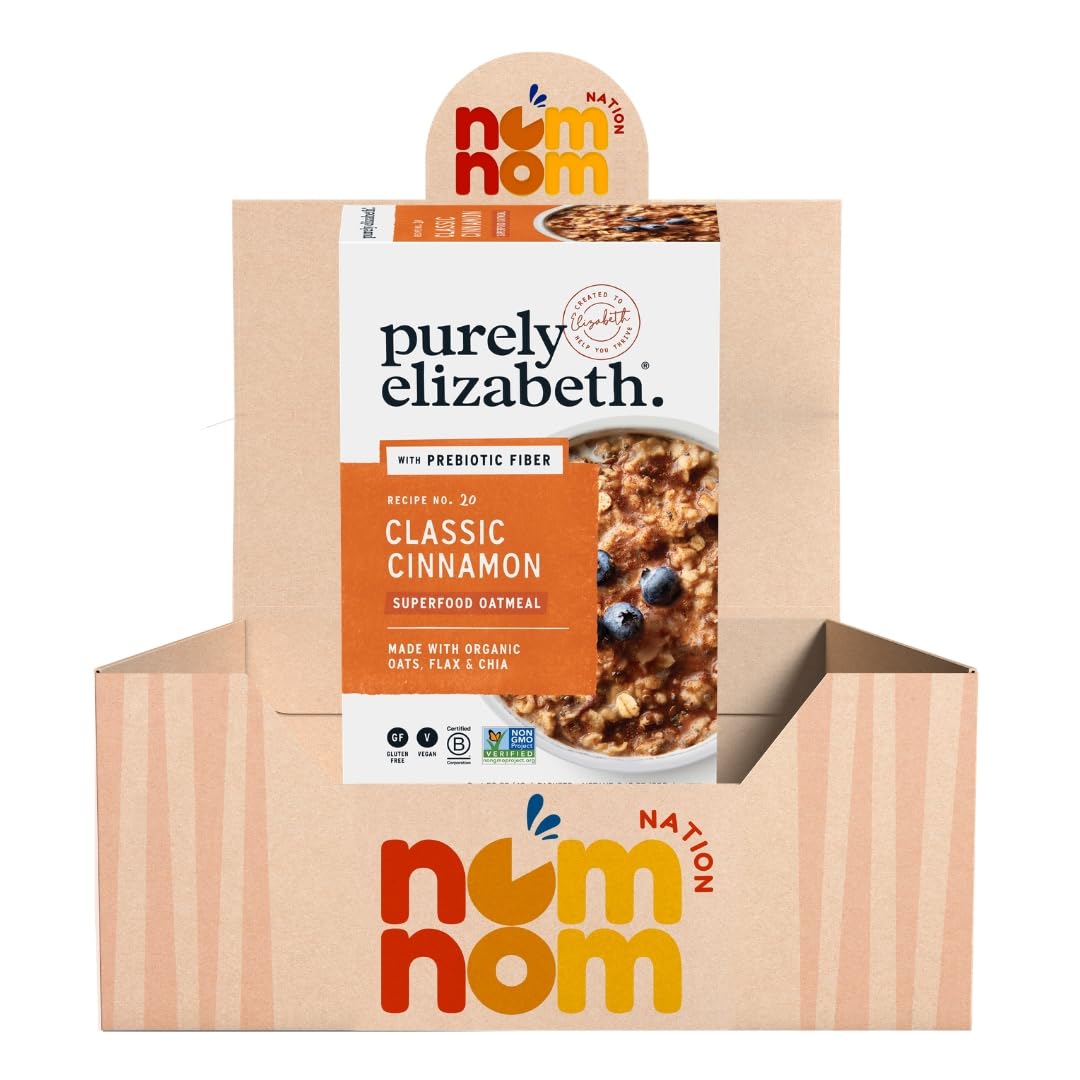 Superfood Vegan Oatmeal Classic Cinnamon - 9.12 Oz - Pack of 1 - Cereal Oatmeal for Breakfast - Oatmeal Instant Protein Cereal - Ebt Eligible Food