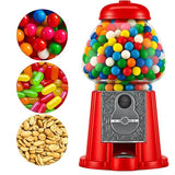 American Gumball Company - Metal 11-Inch Retro Style Red Gumball Machine, Made For 0.62 Inch Gumballs, Candy or Nuts, Accepts Any US Coin