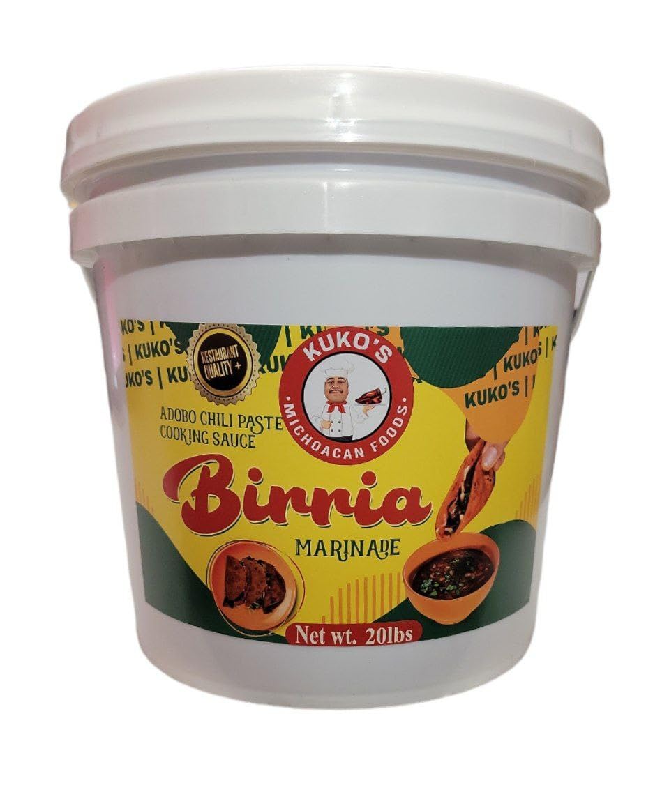 Birria Concentrate Adobo Base, 20 lb Tub - Authentic Mexican Birria de Res Marinade & Cooking Sauce for Beef, Goat, or Lamb - Pre-Mixed Spice & Chile
