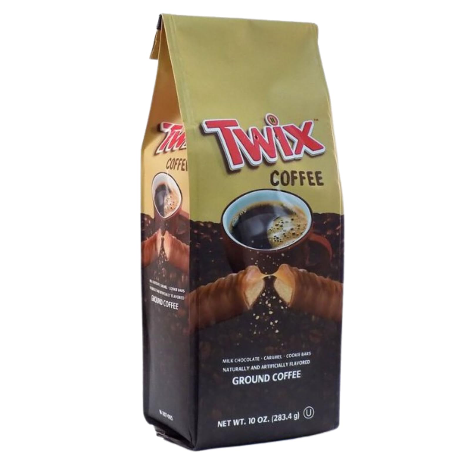 Milk Chocolate Caramel Twix Cookie Bar Flavored Coffee, Medium Roast Ground - 10 Ounce (Pack of 6)