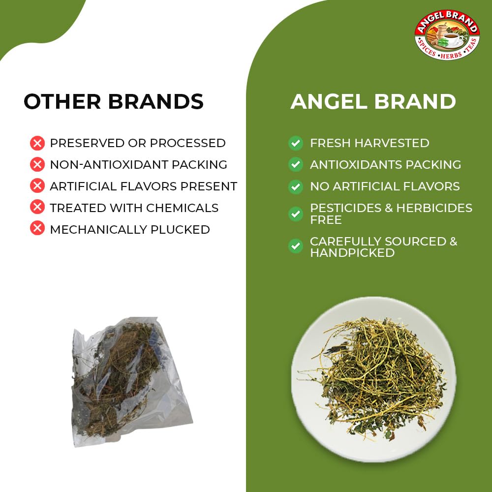 Angel Brand Dried Cerasse Leaves 0.25 0z Pouch Pack of 3 - Melon Bitter Leaf Spice Derived from Melon Plant - Provides Health Benefits - Offers