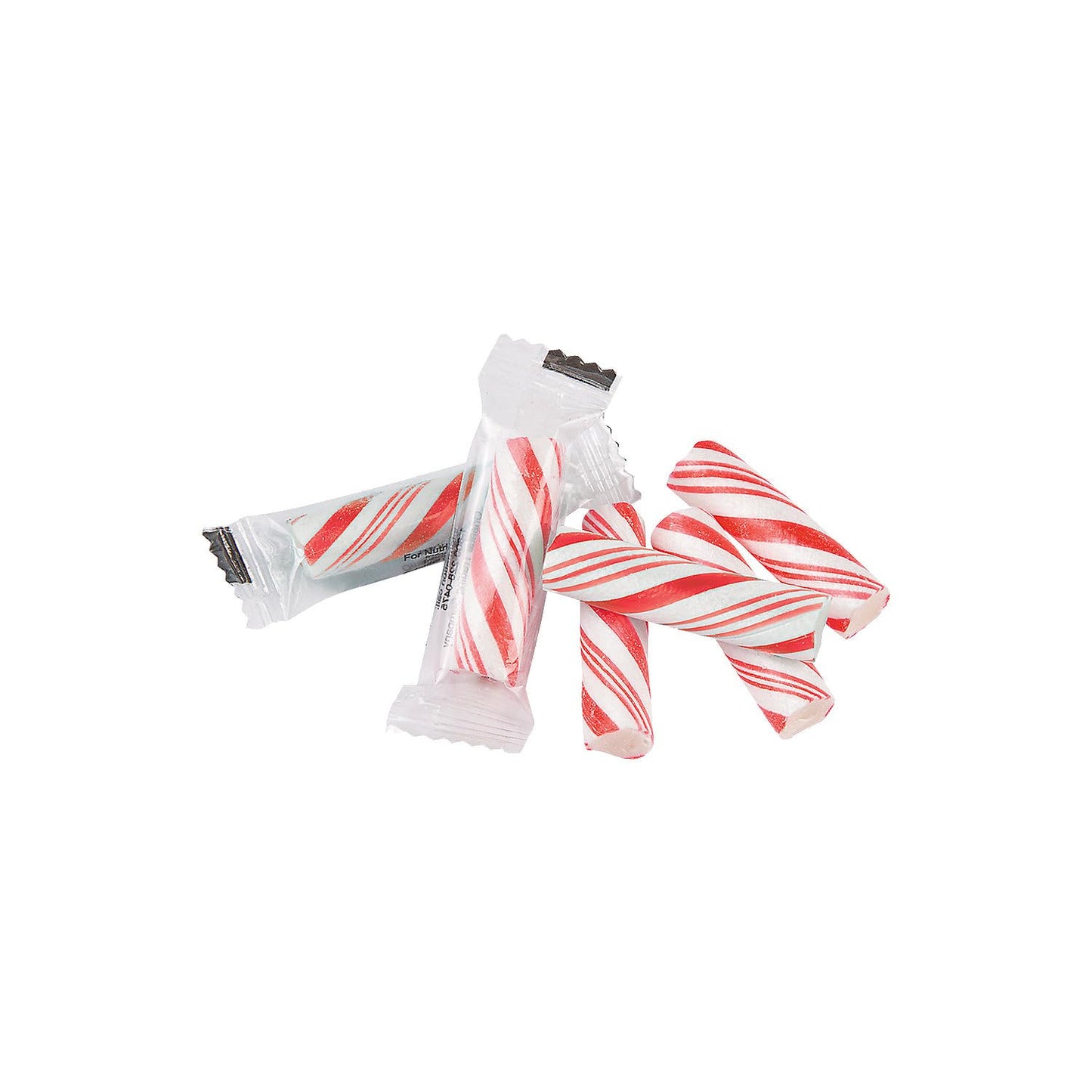 Fun Express Mini Candy Canes Bulk 152 Individually Wrapped - Christmas Candy Red & White Peppermint Sticks | Holiday Treats for Parties, Stocking