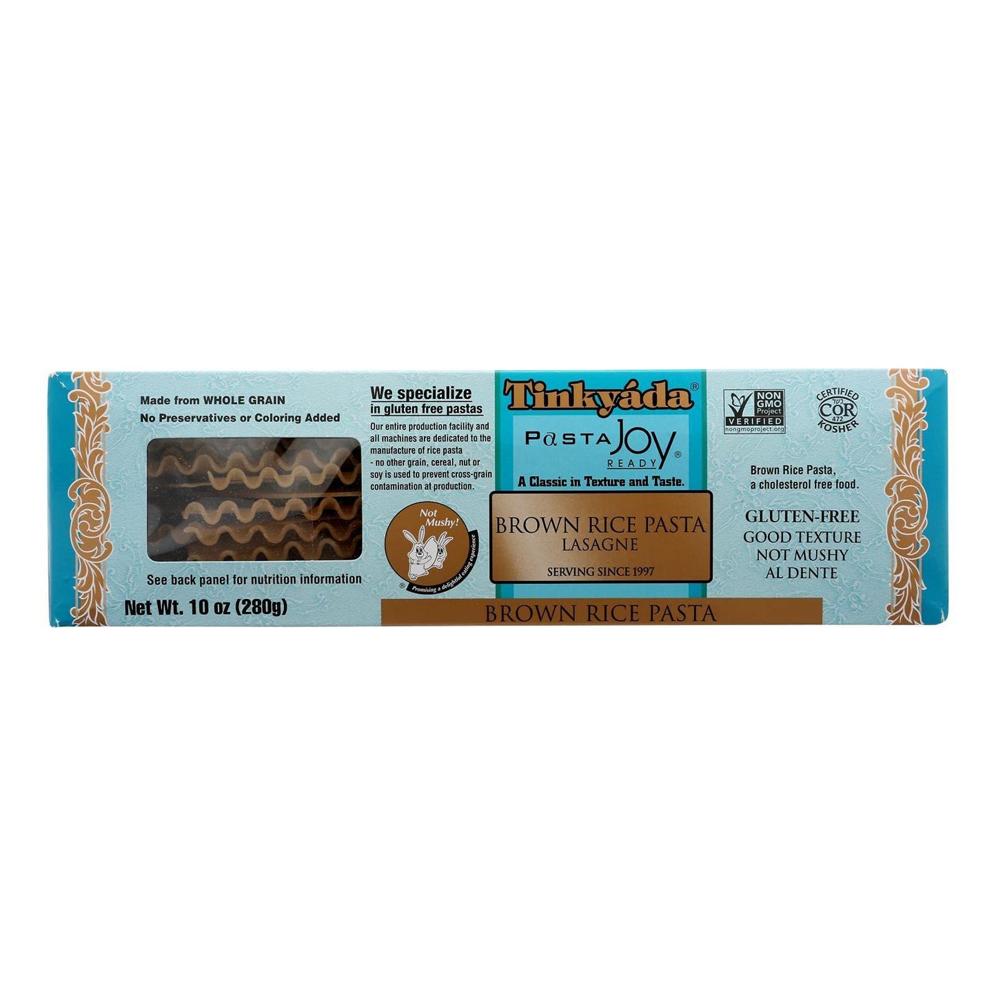 Tinkyada Brown Rice Lasagna Pasta, 10 Ounce - 12 per case.