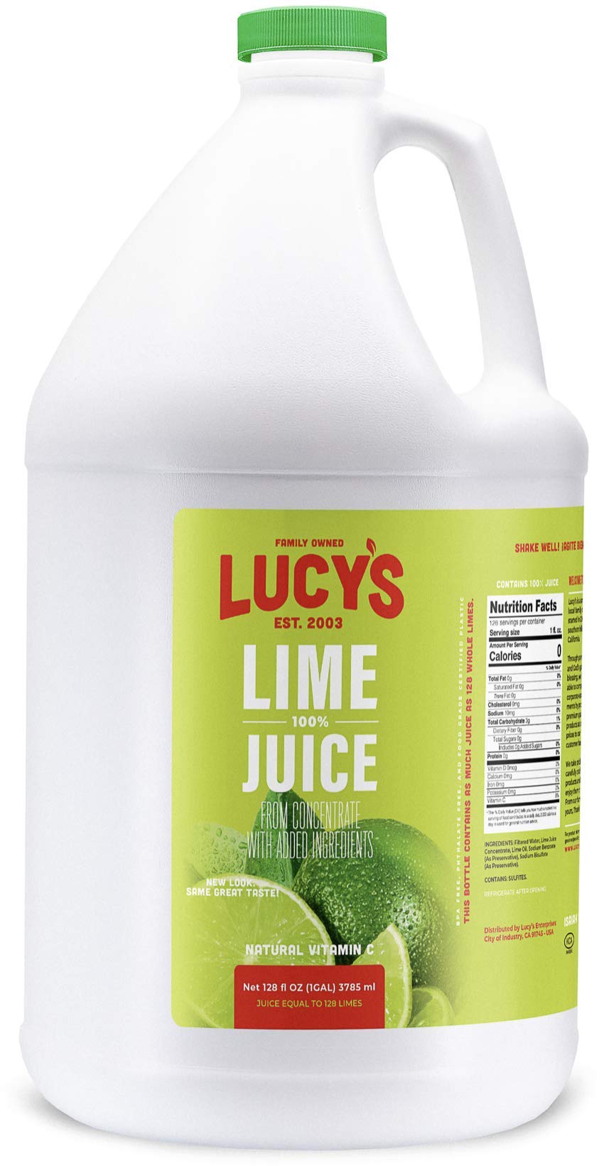 Lucy’s Family Owned - 100% Lime Juice Gallon 128fl oz.