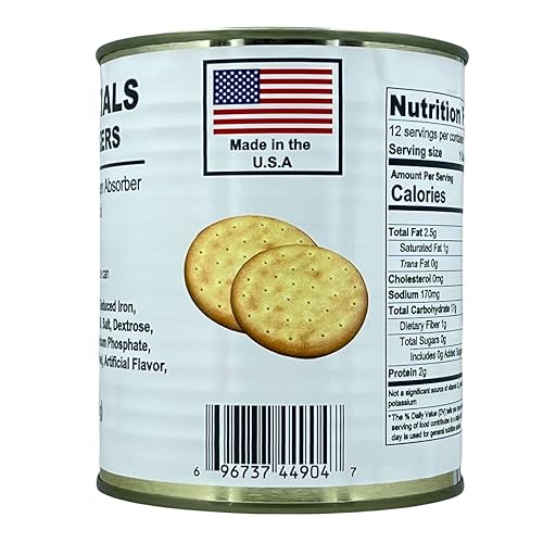 Future Essentials Pilot Bread Survival Crackers - Emergency Food Supply - 30-Year Shelf Life - Ready to Eat Hardtack Biscuits - #2.5 Can, Made in USA