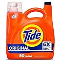 Tide Laundry Detergent Liquid, Original Scent, 80 Loads, 105 FL OZ, Works on 100% of Common Stains, Laundry Soap, Liquid Laundry Detergent