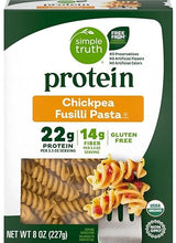 Simple Truth Protein Chickpea Fusilli Pasta, Gluten Free, USDA Organic, Non-GMO, 22g Protein, 8 oz (2 Pack)