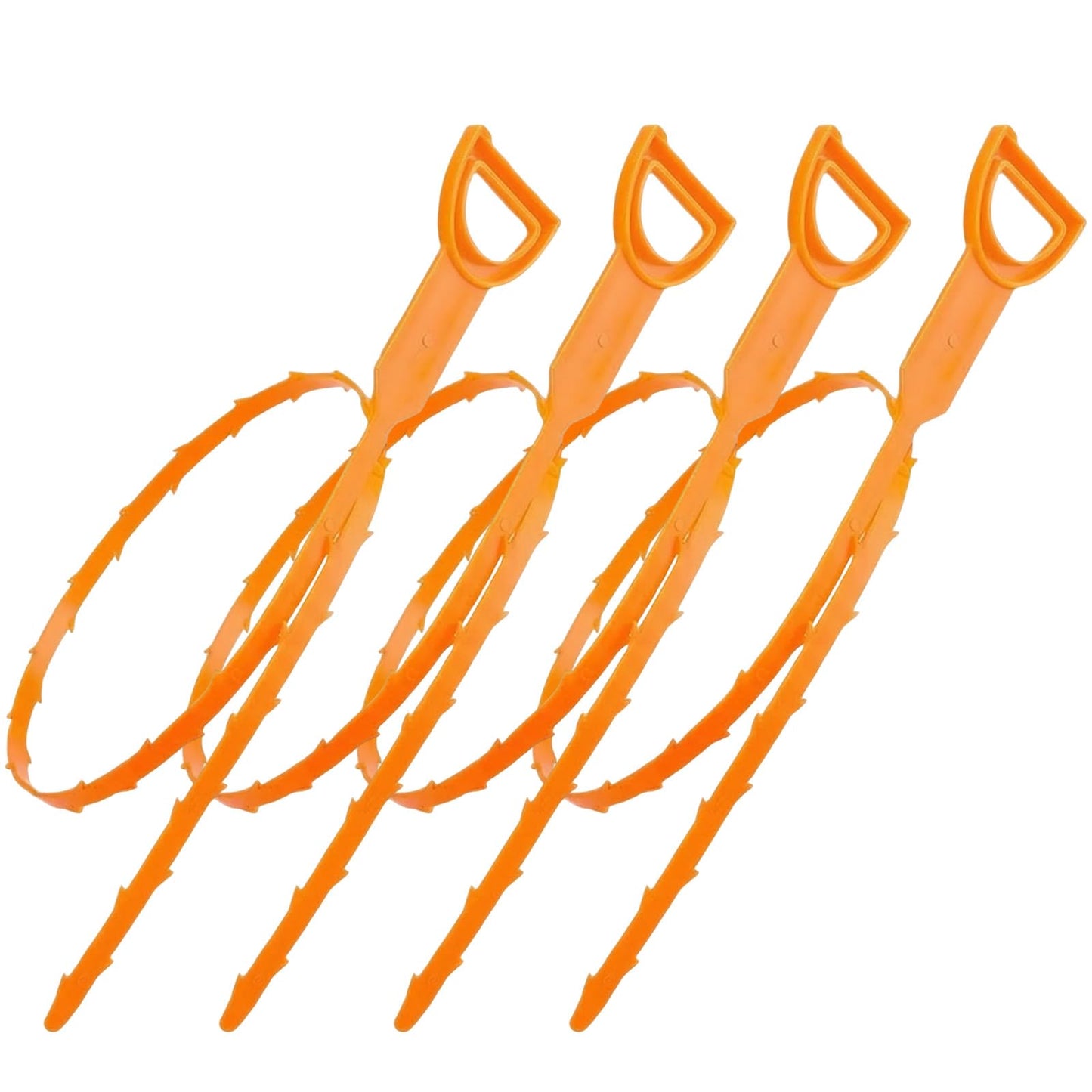 shuielai Drain Snake Clog Remover 4 Pack 20 Inch, Flexible Hair Drain Cleaner, Non-Slip Grip for Sink Shower Tub Toilet Kitchen Bathroom Clog Remover