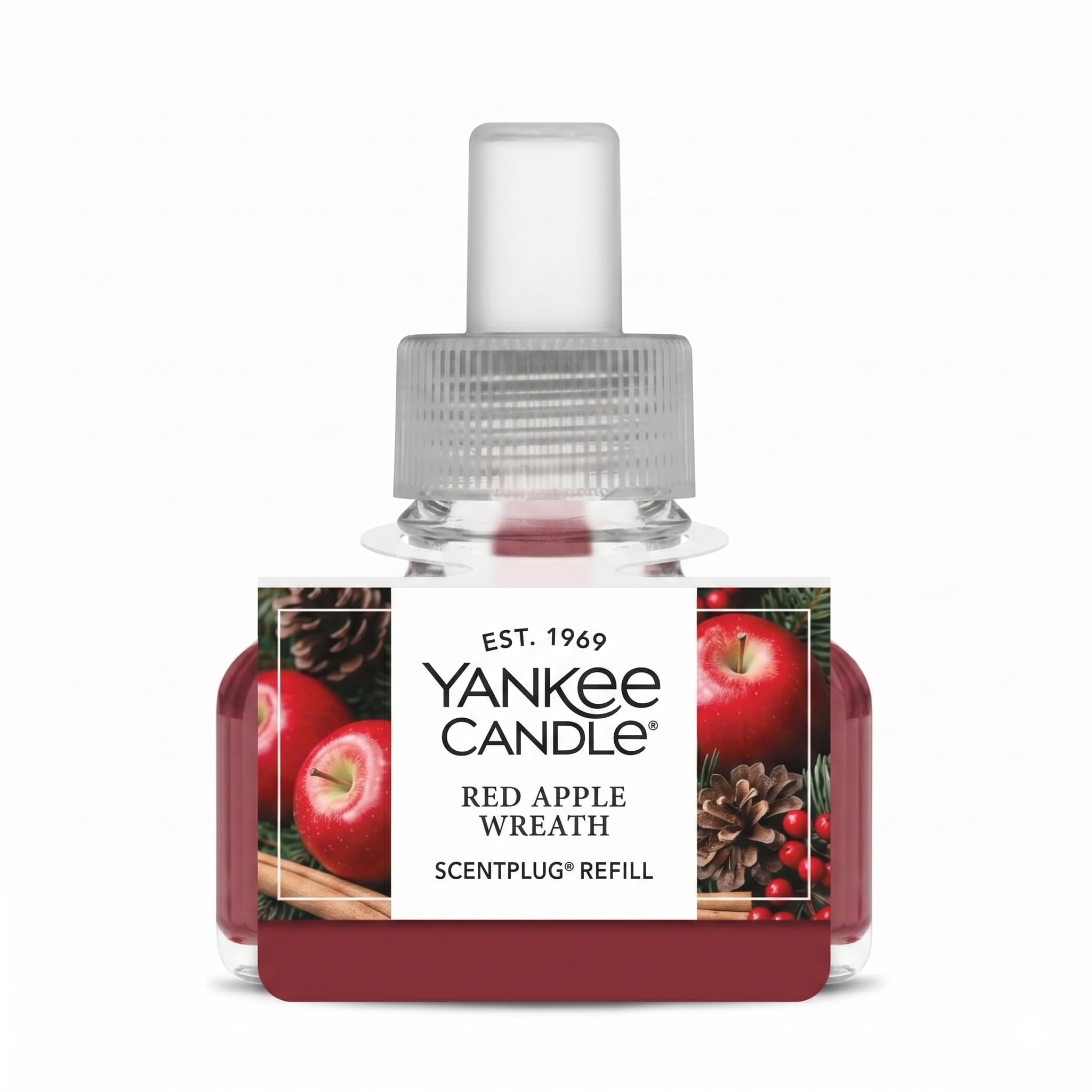 Yankee Candle Christmas Cabin Collection- Scent Plug Diffuser Holiday Truck with Light Sensor, Scent Plug Refill Red Apple Wreath and Balsam & Cedar