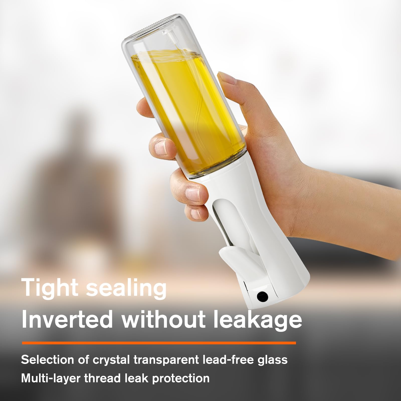 MISSOLO Oil Sprayer for Cooking, 200ml Olive Oil Sprayer? oil mister For air fryer, cooking, baking, salad, frying, BBQ