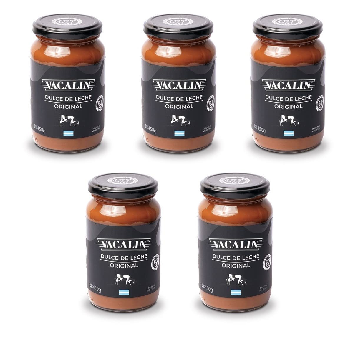 Vacalin Dulce de Leche 450 grams - Pack/Milk Caramel Gluten Free - dulce de leche argentino dulce de leche caramel Pack (5)