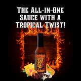 Hellfire Hot Sauce Ritual Habitual - Fruit-Based Gourmet Hot Sauce With Tropical Flavors and Curry, 5 oz.