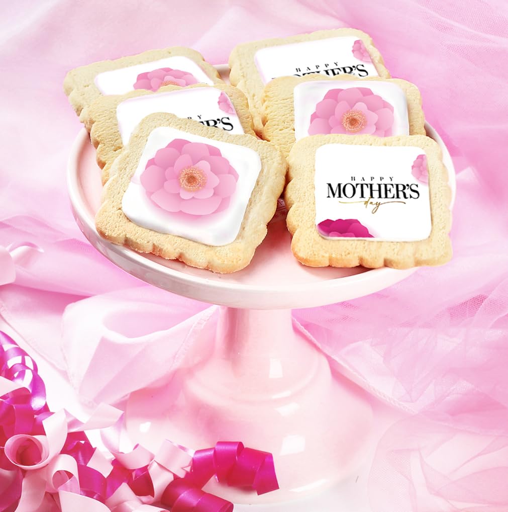 Mother's Day Cookies Party Favors bulk 24 Pack Gift INDIVIDUALLY WRAPPED For Mom Mother | Decorated Sugar Cookies Food Gift Basket