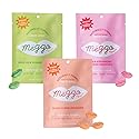 Meggo Sweets Gummie Smoochies Variety Pack - Organic Gummy Candy, Low Sugar, Gluten Free, Vegan, Non GMO, Peach, Honeydew & Sour Strawberry, Boosted