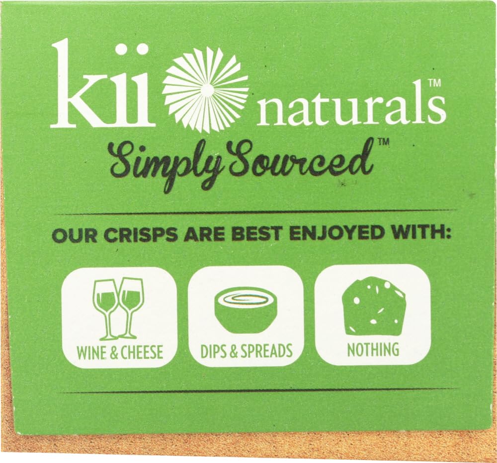 Kii Naturals Fig & Black Sesame Artisan Crisps 5 oz each (3 Items Per Order)
