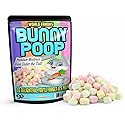 Bunny Poop Marshmallows - Funny Easter Candy Gag Gift, Colorful Mini Mallows Snack Bags, Easter Basket Stuffers for Kids, Teens & Adults, White