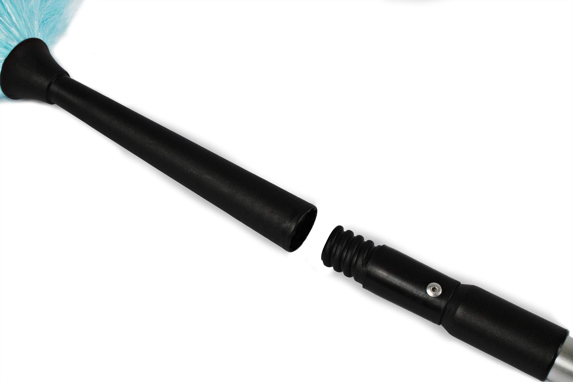 CleanAide Electrostatic Dusting Wand with 3-Section Extendable Pole, Reaches Up to 72 Inches, Lightweight & Non-Scratch for Home & Office Cleaning