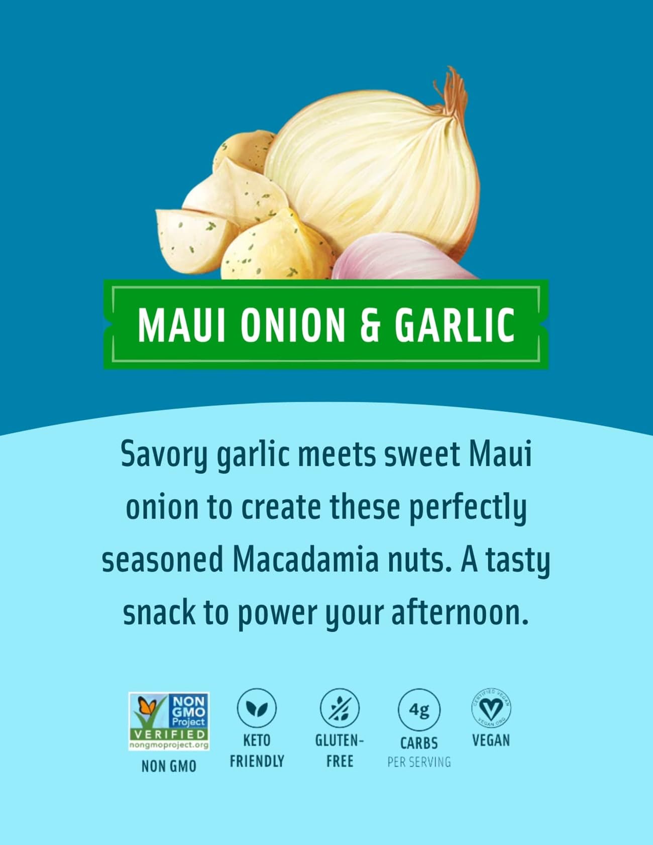 Mauna Loa Classic Variety Pack, 3 Pack of 4 oz Cups with Lid - Sea Salt, Honey Roasted & Garlic Onion Flavors, Gluten Free Hawaiian Snack