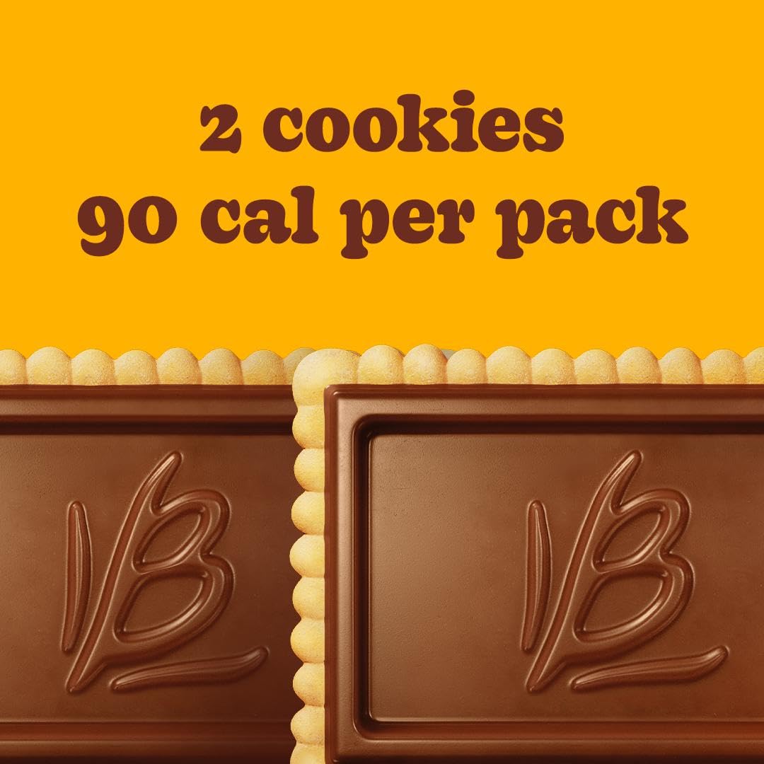 Bauducco Choco Biscuit Cookies - Crispy Chocolate-Covered Biscuits, Individually Wrapped for Snacking, Dessert, and Lunch Boxes, 25.3 oz (Pack of 40)