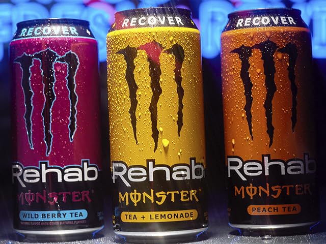 Monster Energy Rehab LPWBT, Variety Pack, Energy Iced Tea, 15.5 Ounce