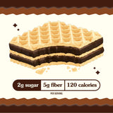 Rip Van Dark Chocolate Wafer Cookies - Healthy Snacks - Non GMO, Keto, Low Carb, Low Sugar (2g), Low Calorie and Vegan, 16 Count