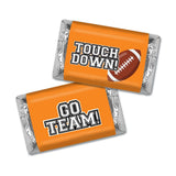 136 Pcs Orange Football Party Candy Favors Miniatures Chocolate - Touchdown