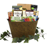 Gift Basket Village - Deluxe Kosher Gourmet Gift Basket: Cutting Board, Chocolates, Nuts, Cheese, and More, Perfect for Any Occasion, Handcrafted in