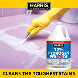 HARRIS 12% Concentrated Hydrogen Peroxide, 128oz, for Kitchen, Bath, Laundry, Home and Garden with Easy Fill Funnel