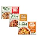 Miss Olive’s Italian Favorites Pack - Shelf-Stable Microwavable Ready Meals (3 Pack) - Pasta Fagioli, Cheese Ravioli & Chicken Pasta Parm - Fully