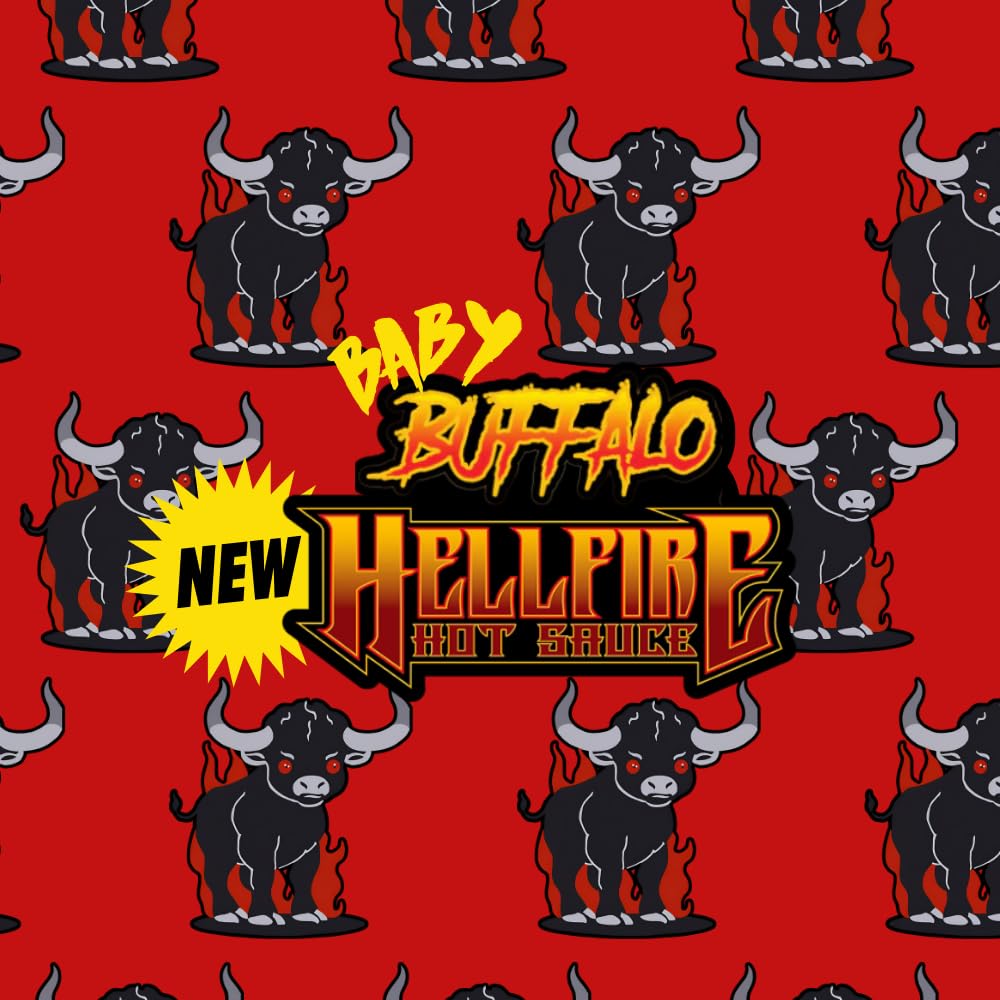 World's Best Buffalo Sauce! Winner of the 2025 Golden Chile Award! Hellfire's Baby Buffalo Hot Sauce- Mild Spicy Wing Sauce, Made with Real Butter