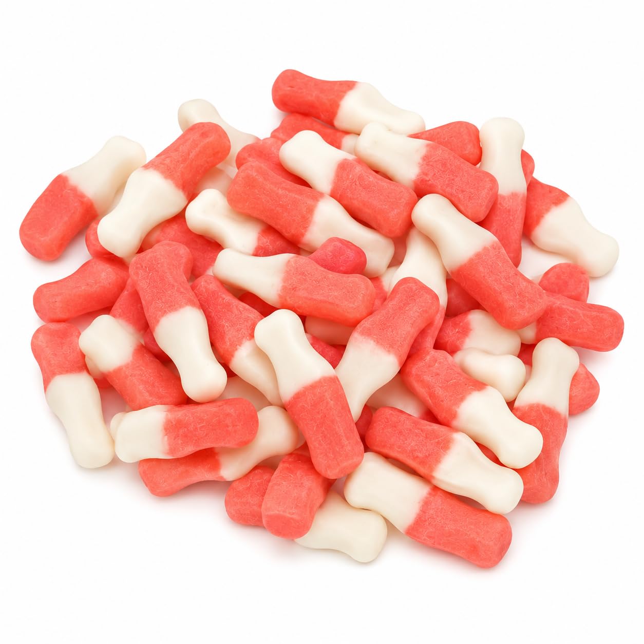 HUER Strawberry Frosty Bottles Candy, 1kg/2.2lb