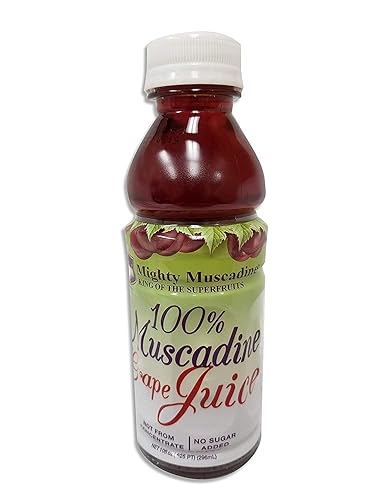 Mighty Muscadine 100% Muscadine SuperFruit Juice Cold Pressed from the Grape and Full of Antioxidants - 10 oz Bottle ( 4 BOTTLES ) )