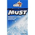 Elite Must Sugar Free Chewing Gum, Peppermint Flavored, 0.9-Ounce (Pack of 16)