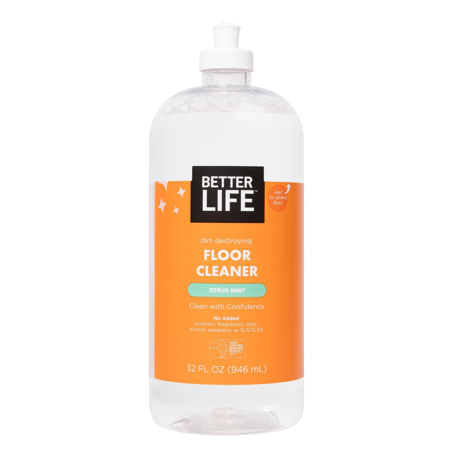 Better Life Floor Cleaner - Liquid Multipurpose Cleaner for Wood, Tile, Laminate, Vinyl, Bamboo - Hardwood Floor Cleaner for Mopping - Citrus Mint