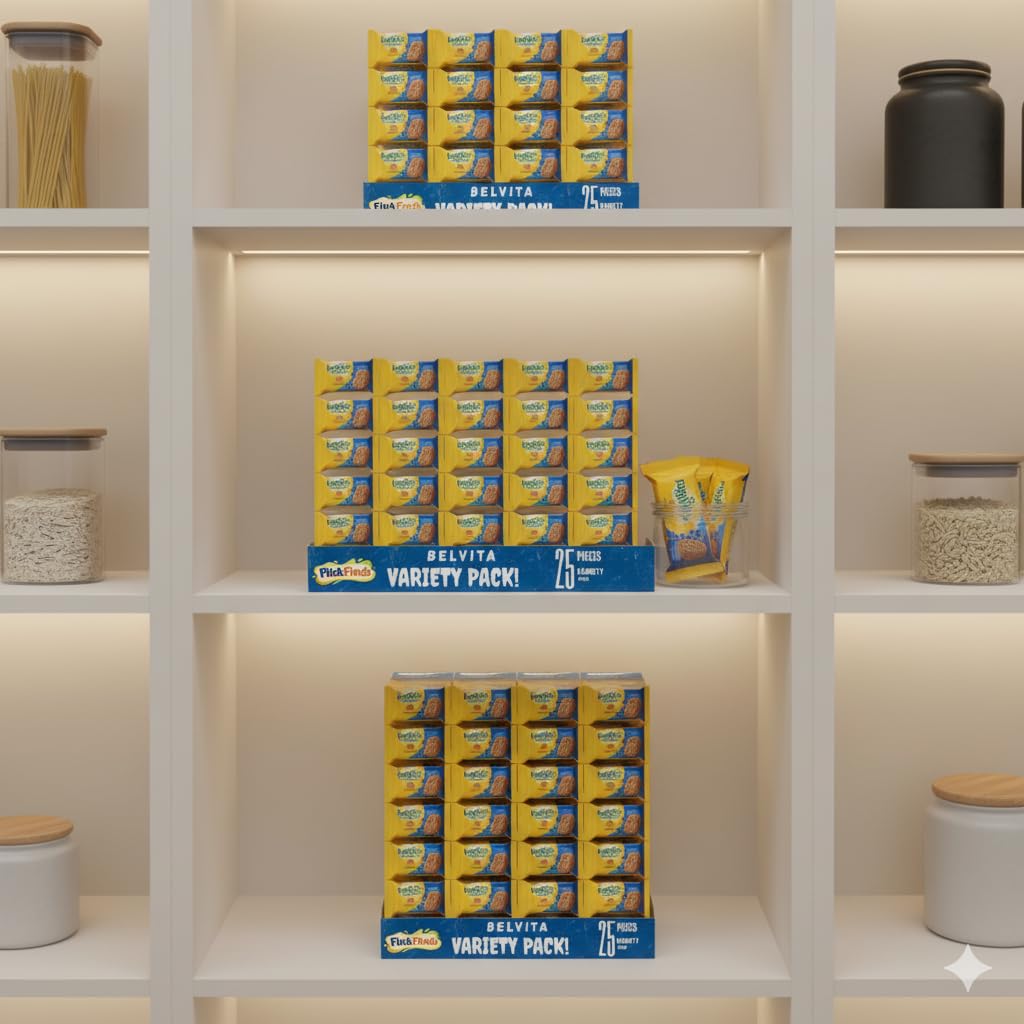 beIVi†@ Blueberry Breakfast Biscuits - Individually Wrapped Packs, 25 Count, On-the-Go Morning Snacks, Family-Friendly, Convenient Breakfast