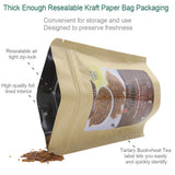 FullChea - Himalayan Tartary Buckwheat Tea - Roasted Black Buckwheat - Loose Leaf Herbal Tea - Caffeine Free - NON-GMO - Gluten Free - 100% Natural