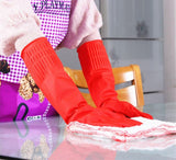 YSLON Rubber Cleaning Gloves Kitchen Dishwashing Glove 2-Pairs And Cleaning Cloth 2-Pack,Waterproof Reuseable.(Small)