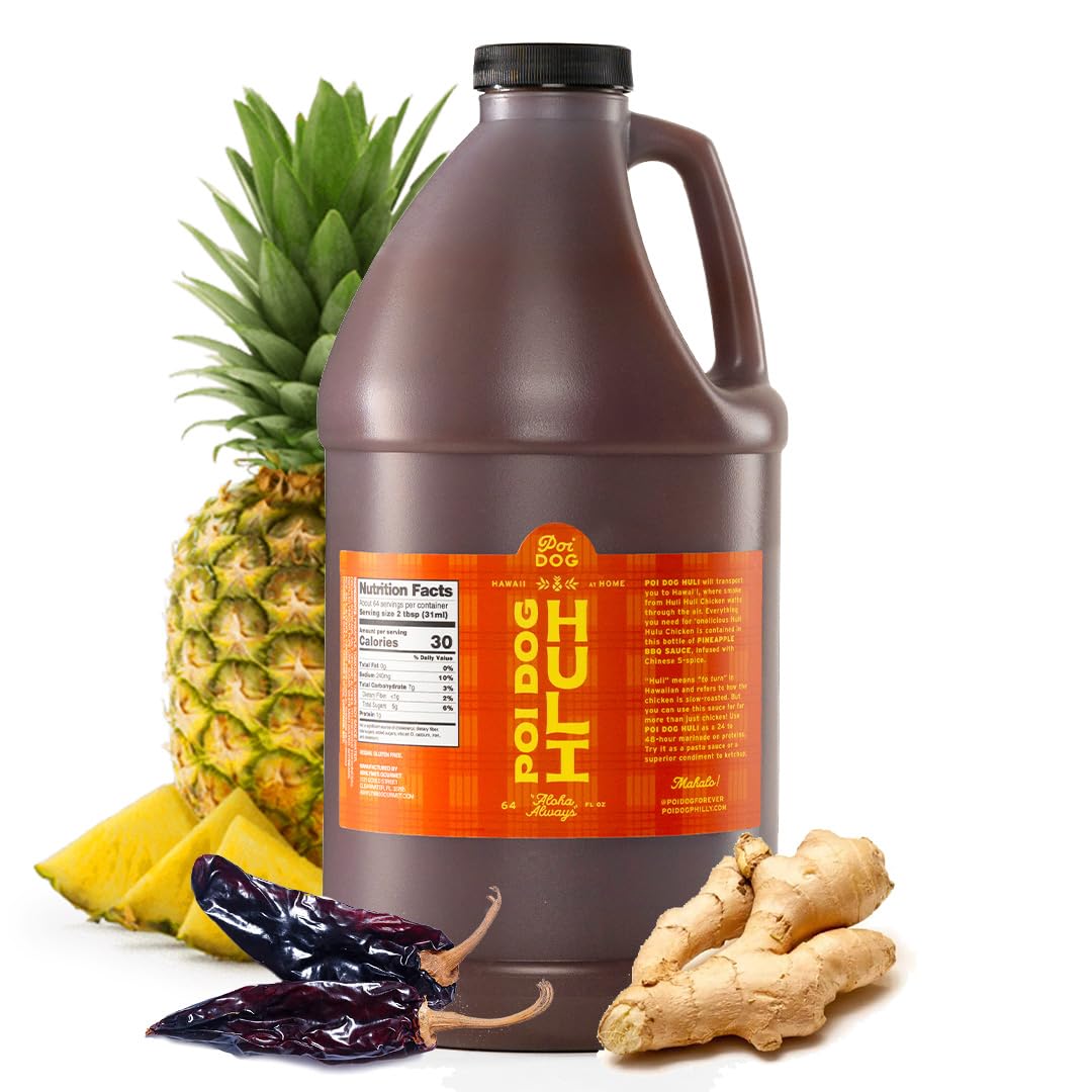 Poi Dog - Huli Sauce - Vegan Hawaiian Barbecue Marinade - 64oz Jug
