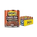 BUSH'S BEST 16 oz Canned Country Style Baked Beans, Source of Plant Based Protein and Fiber, Gluten Free, (Pack of 12)