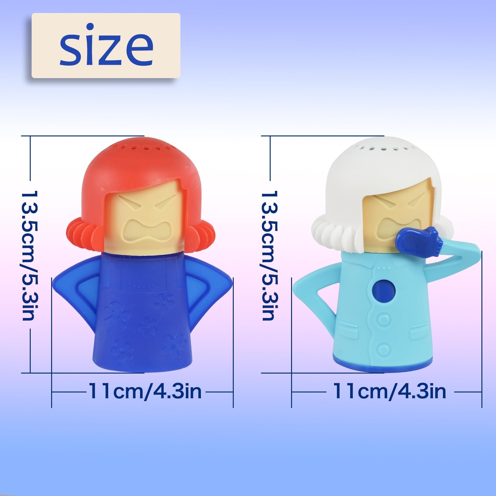 AUPLEX 5 PCS Angry Mama Microwave Cleaners & Cool Mama Fridge Odor Absorber, High temperature Steamer Cleaning Equipments, Refrigerator Moisture