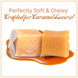 Butterscotch Caramel Squares Taffy Candy by Its Delish, 3 LBS Jumbo Container - Soft Caramels Candy Chews Individually Wrapped - Delicious Chewy