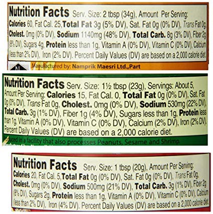 6 Can (4oz. Each) of Thai Green Red Yellow Curry Pastes Set