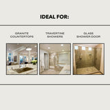 Hard Water Deposit Remover KIT - Scrub Deep Cleans Granite Countertops, Travertine Showers, Glass Shower Doors (1 Pint Stone Pro Stone & Glass -16 Fl